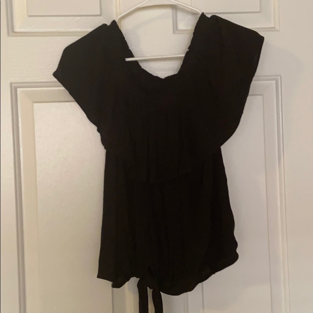 Off the shoulder tie Express top